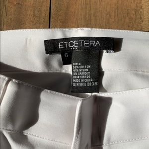 Etcetera white stretch dress pants